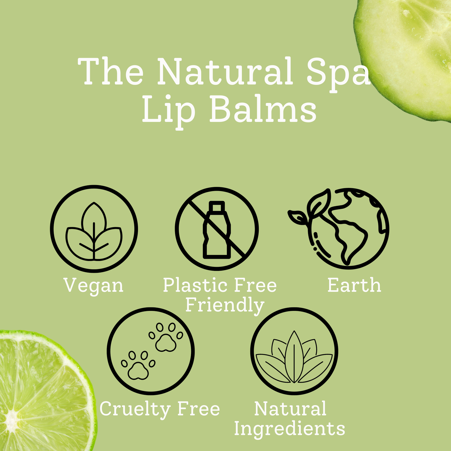 Cucumber Lime All Natural Lip Balm Vegan Stocking Filler