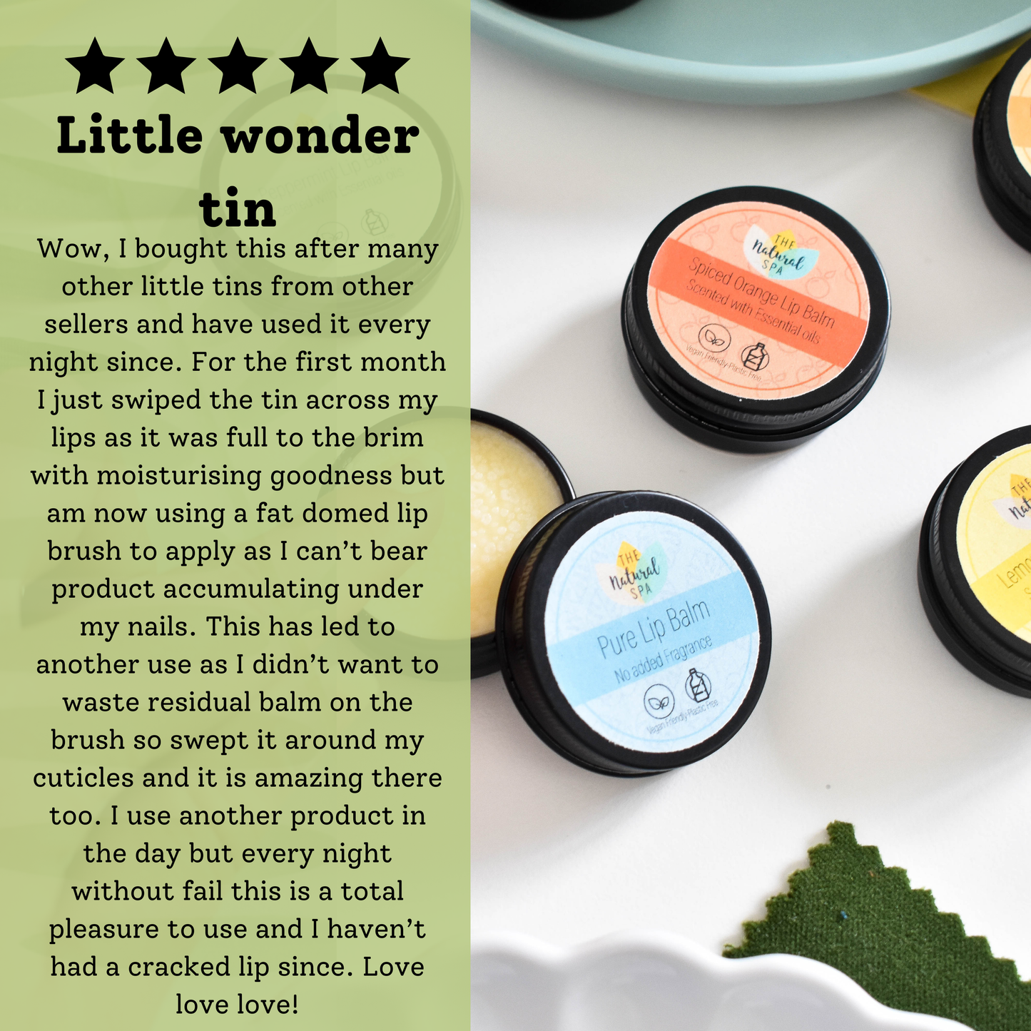Cucumber Lime All Natural Lip Balm Vegan Stocking Filler