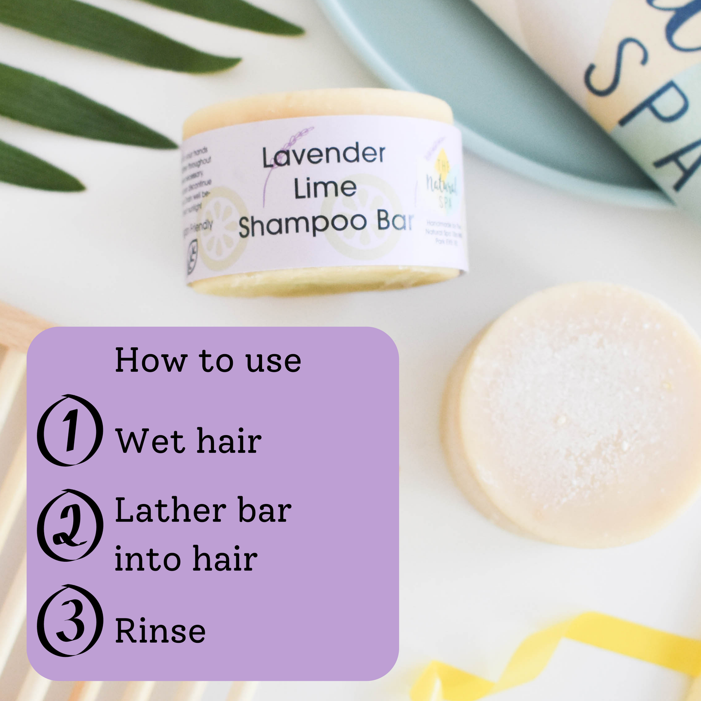 Lavender and Lime Shampoo Bar - Suitable for all hair types